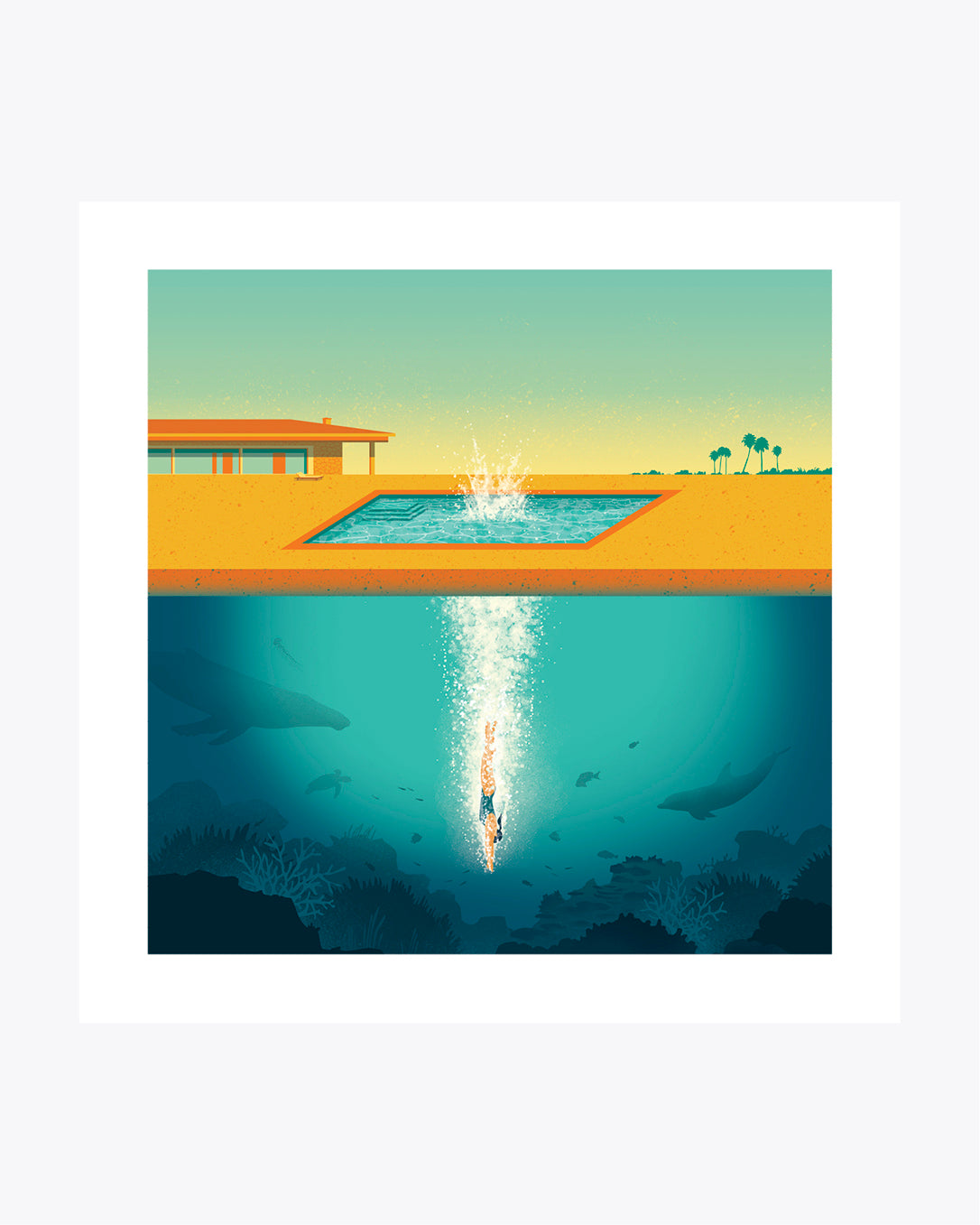 illustrazione tema piscina