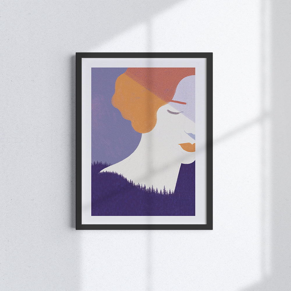 The lady in the woods