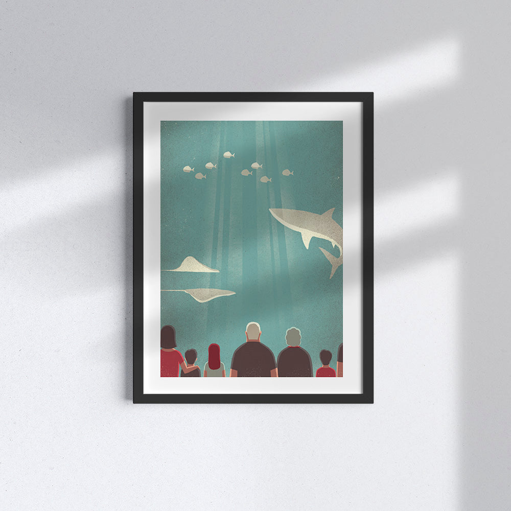 "Daytrippers: Aquarium" di Davide Bonazzi. L'opera ritrae una coppia di anziani all'acquario di New York.