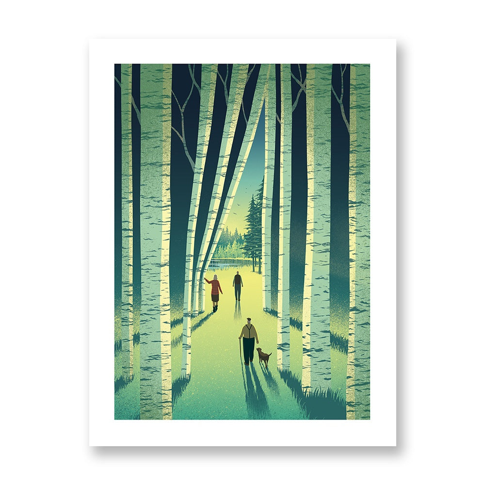 Poster stampato in fine art dell'opera "Into a new life" di Davide Bonazzi.