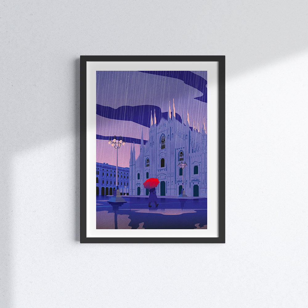 Milan in the rain