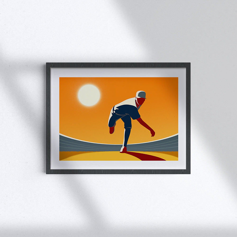 The baseball pitcher