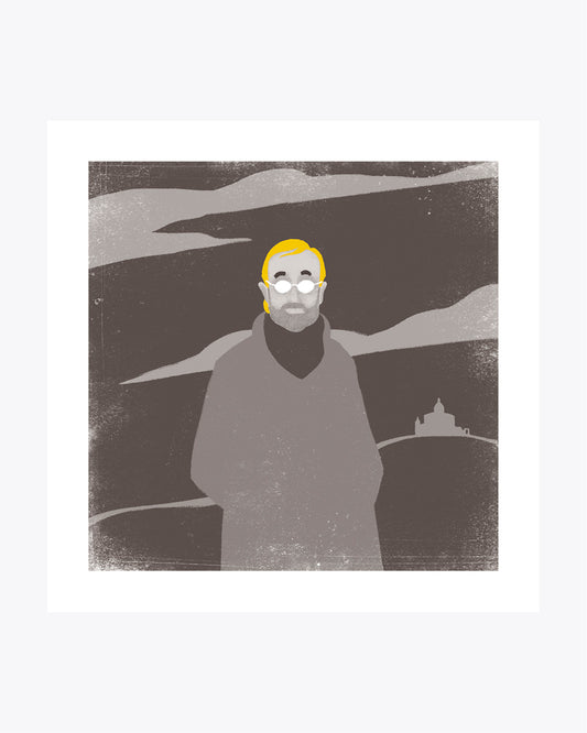 "Lucio Dalla" illustrazione di Davide Bonazzi.