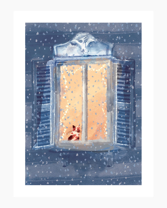 Illustrazione "Let it snow" di Ilaria Urbinati stampata in fine art.