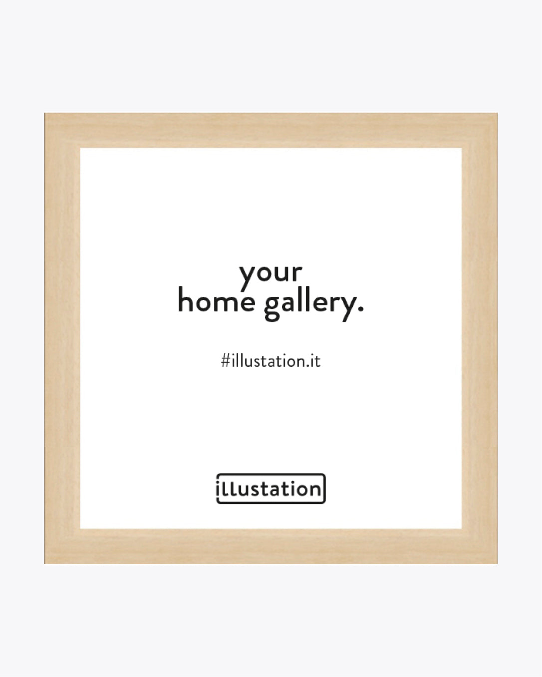 Cornice in legno quadrata, colore naturale - vari formati