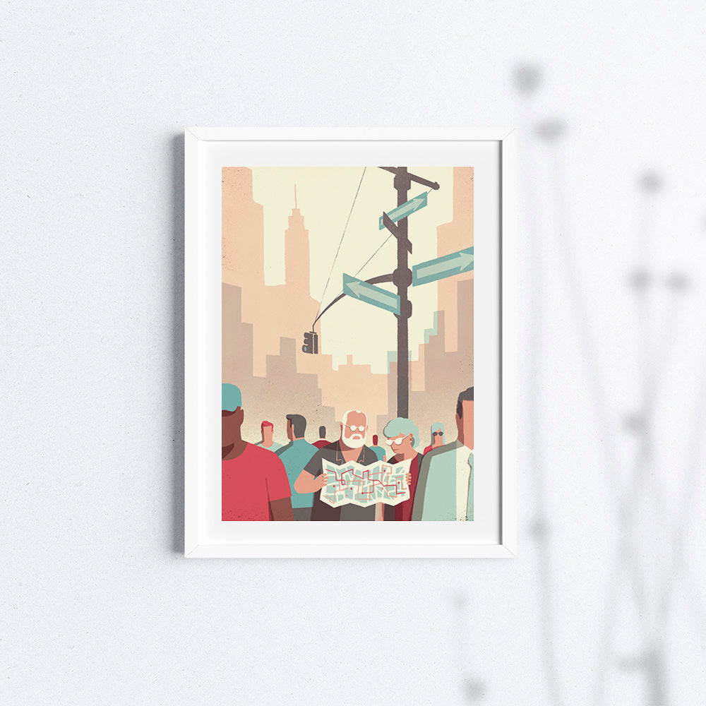 "Daytrippers: The Map" stampa in fine art.