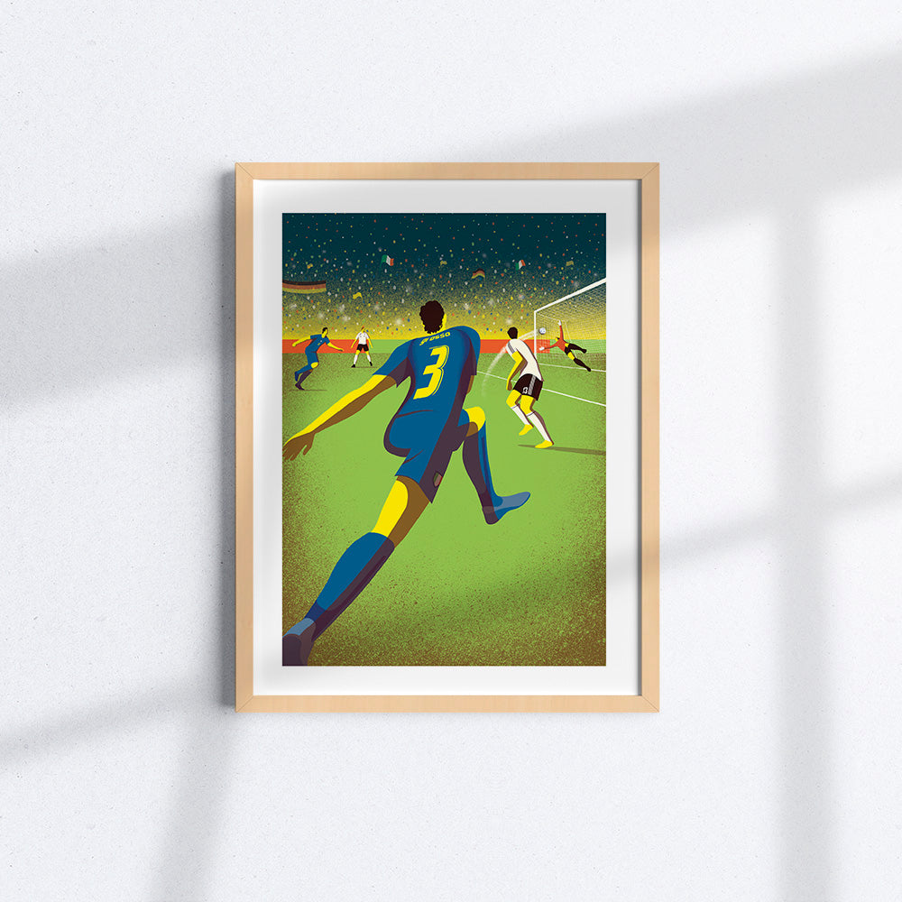 "Dortmund 2006" rappresenta lo storico gol di Fabio Grosso contro la Germania durante i mondiali di calcio del 2006.