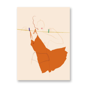 Laundry - Illustrazione di Maria Martini – card 13×18 cm