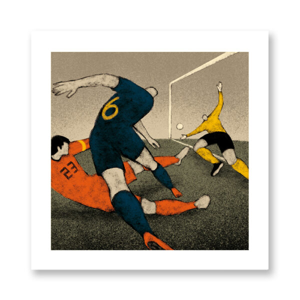 History of Football: South Africa, 2010 - illustrazione di Davide Bonazzi, Stampa Fine Art